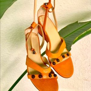 Balenciaga Orange Sandals